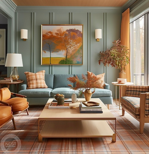 Robin’s Egg Blue Family Room: Easy, Colorful Living – Nest Interior Design