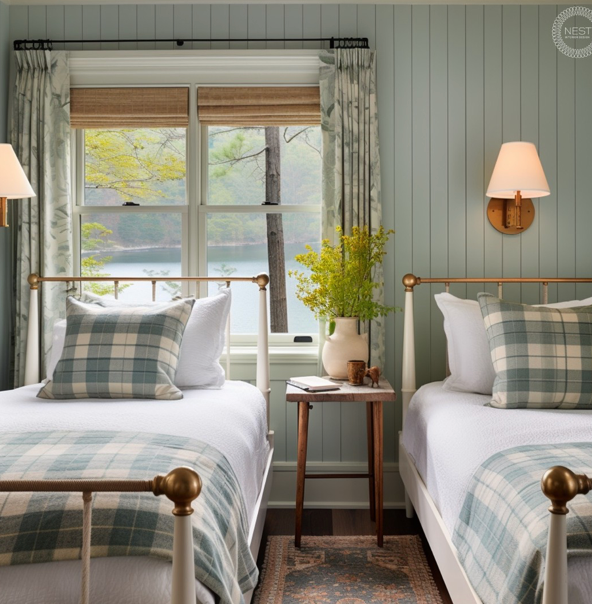 Lake House Guest Room: Room for a Crowd