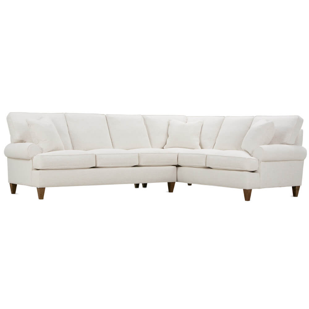 Cindy 3-Seat Left Seated End with Corner & Right Seated End in Nomad Snow - Nested Designs