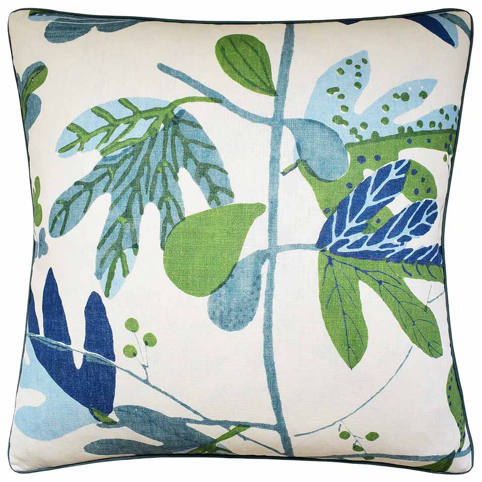 Matisse Leaf in Blue/Green Pillow - NESTED