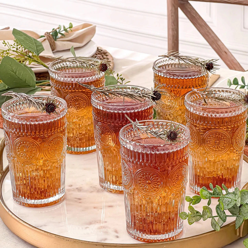 Textured Drinking Glasses - NESTED