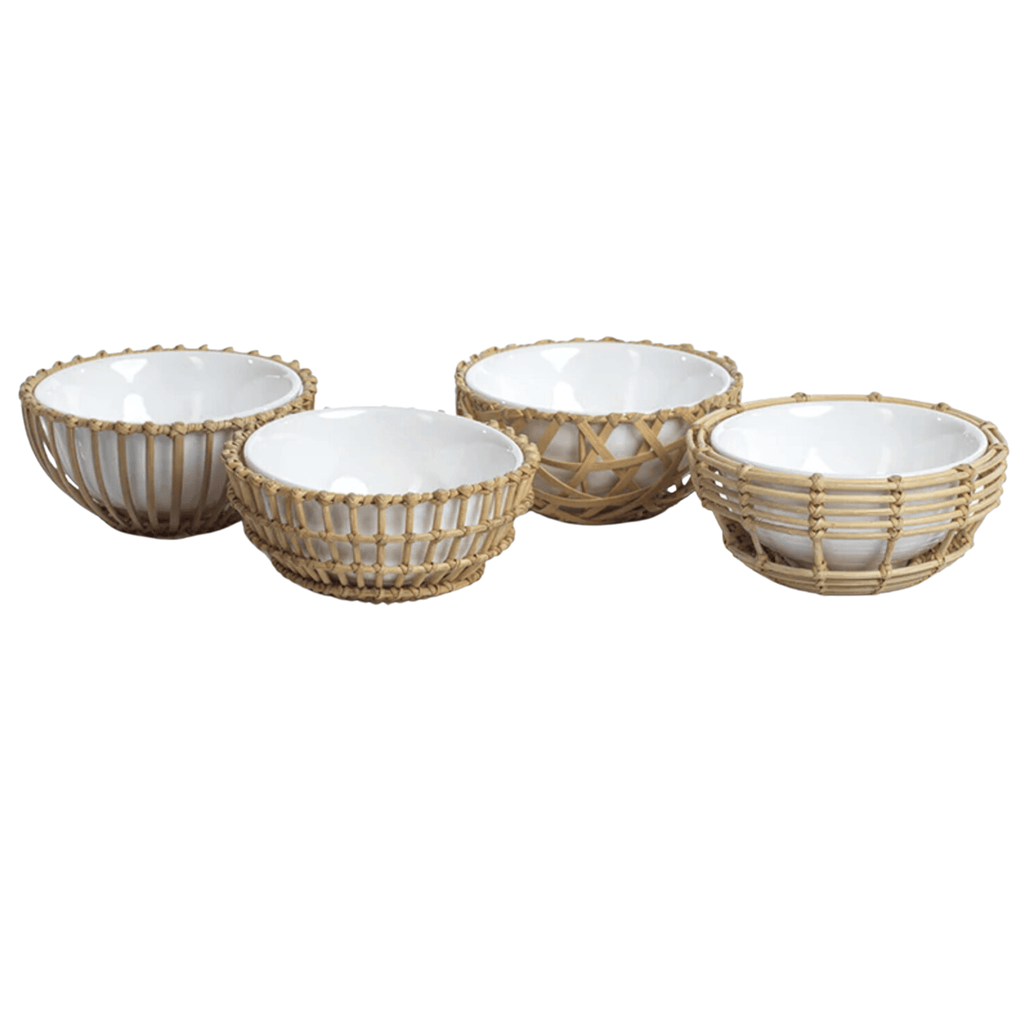 Wicker and Bamboo Condiment Bowl - Nested Designs