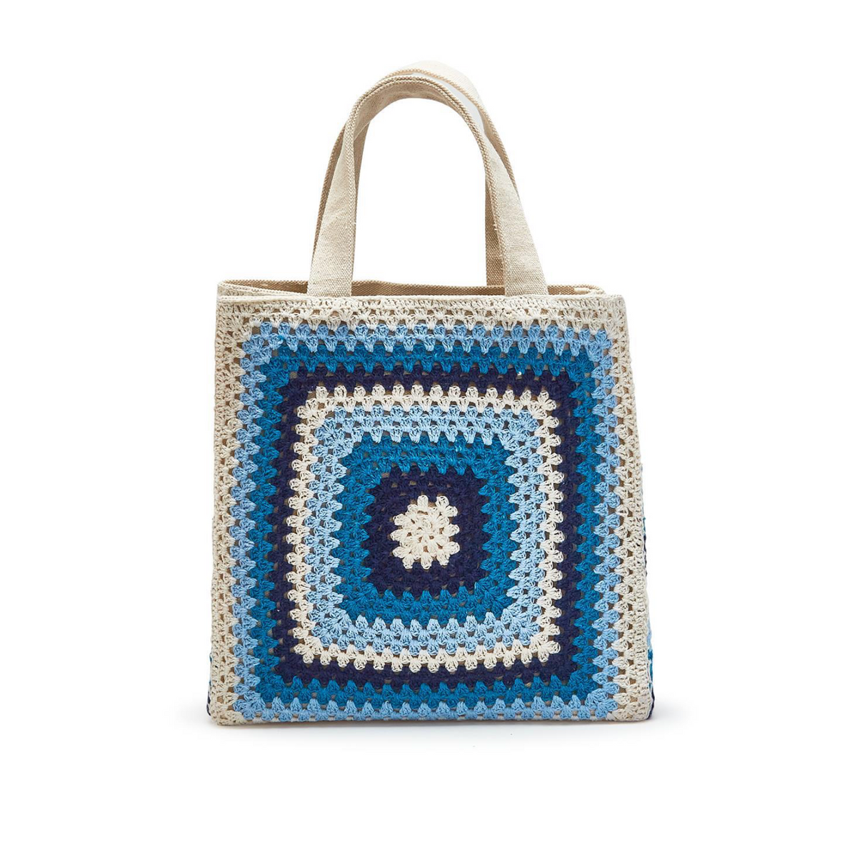 トートバッグ Crochet Shopper Bag - Casablanca - Cotton - Blue Casablanca Crochet Tote Bag | Blue | FARFETCH