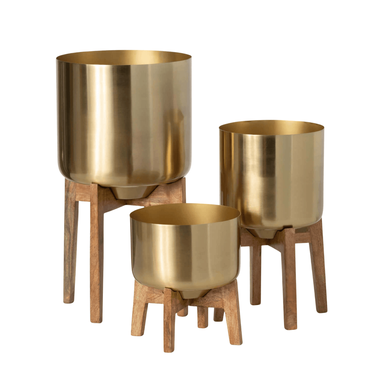 Brass Planter on Stand – Nest Interior Design
