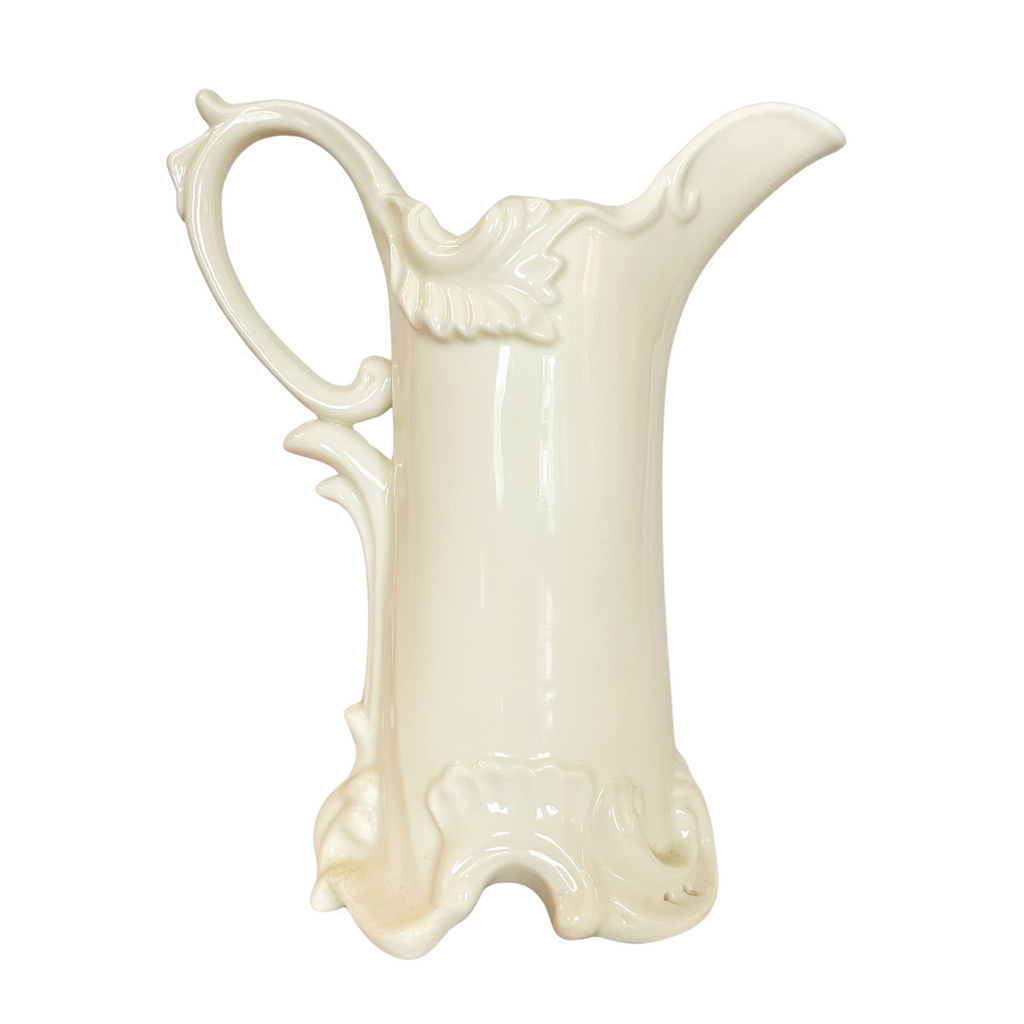 Vintage White Ironstone Pitcher - Nested Designs