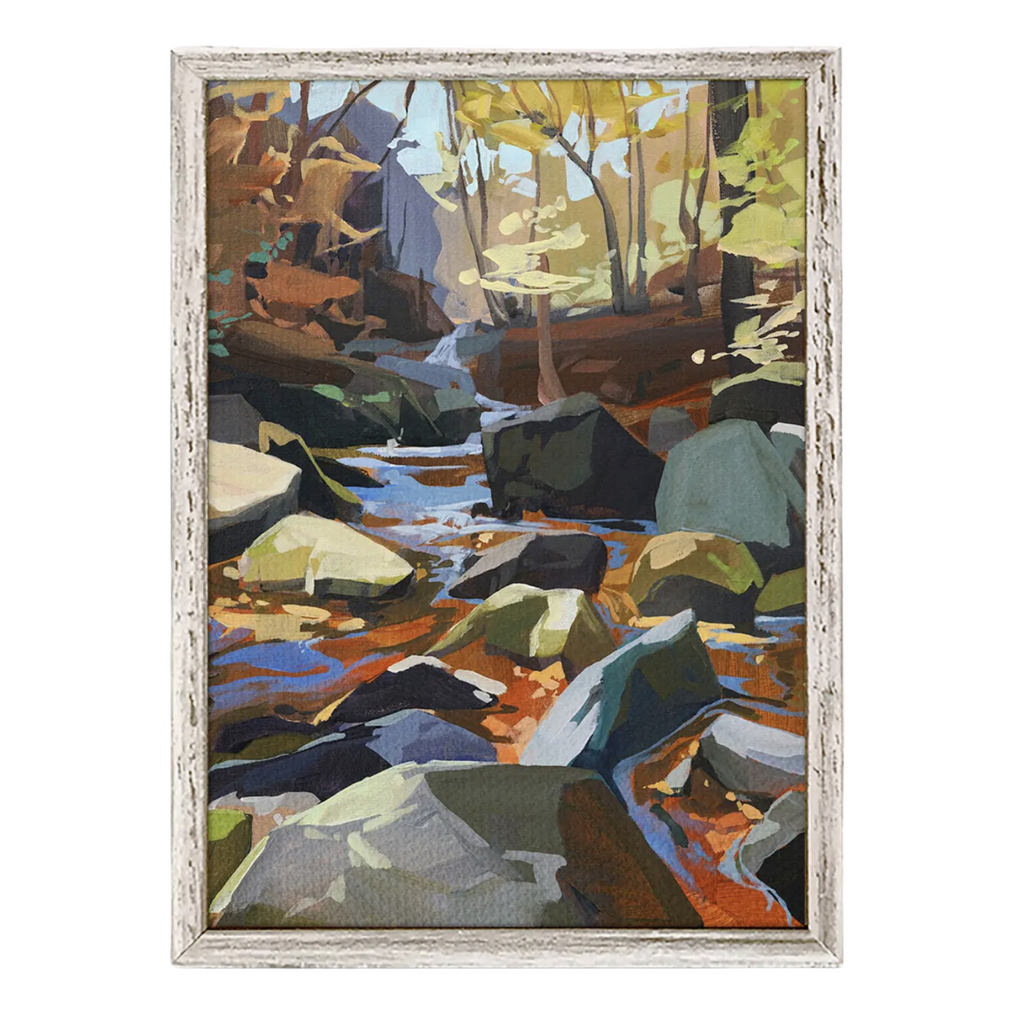 With The Flow Mini Framed Canvas - Nest