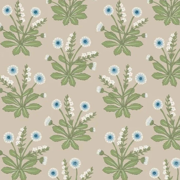 Floral Wallpaper in Beige - Nested Designs
