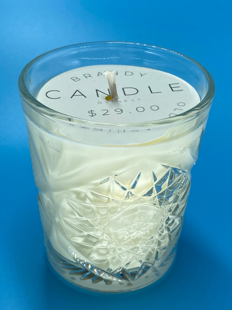 Brandy Old Fashioned Candle, Pressed Glass - Nest Interior Design