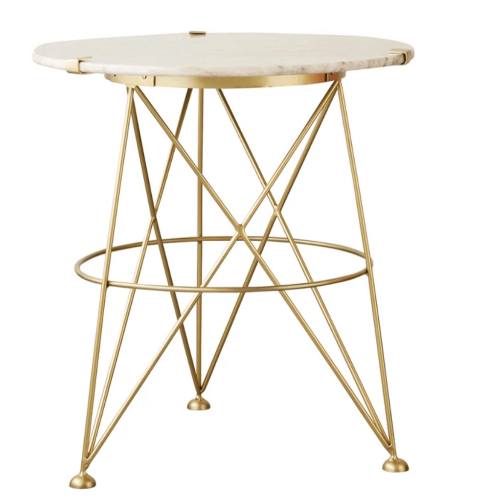 Marble and Gold Side Table - Nest Interior Design