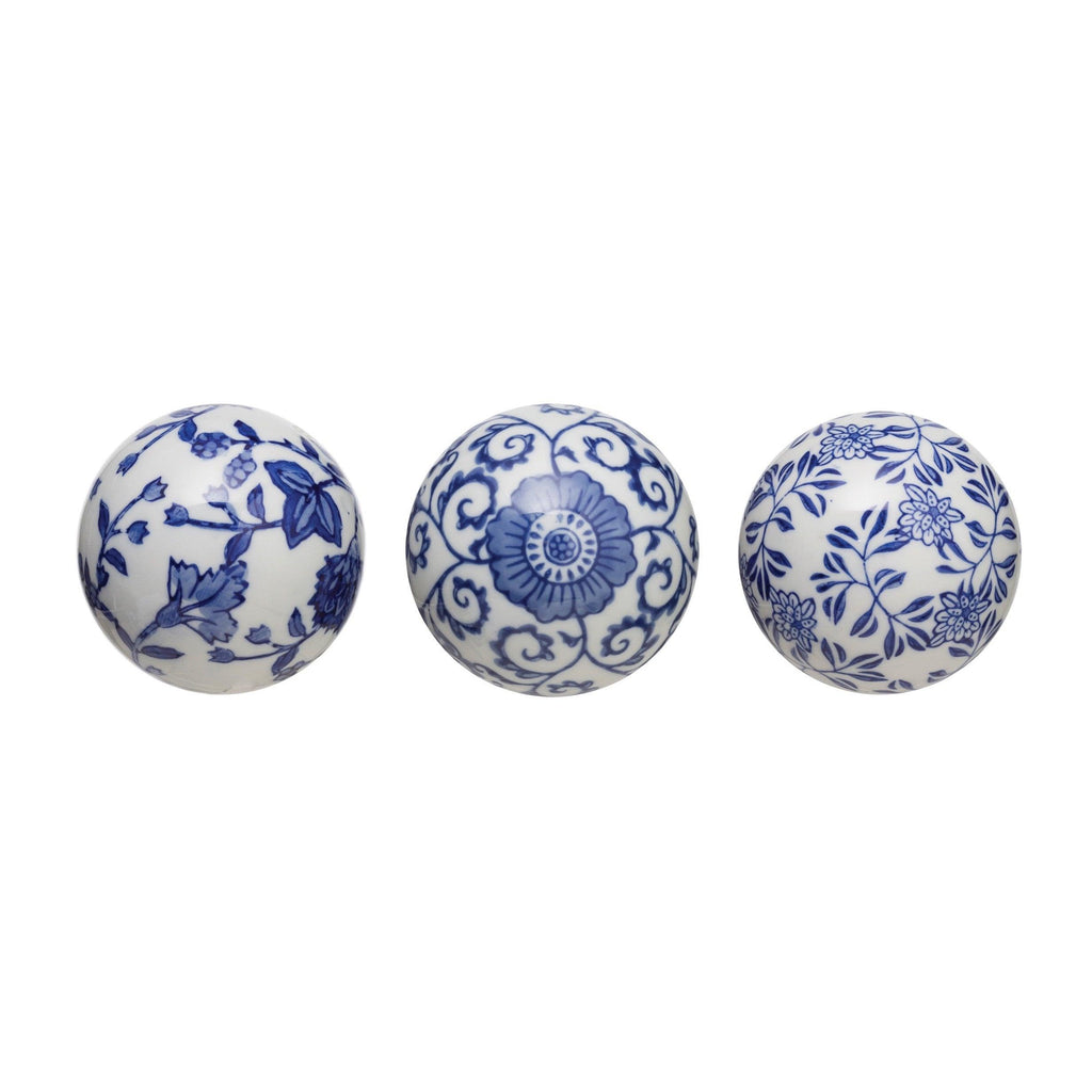 Blue and White Ceramic Orb - NESTED