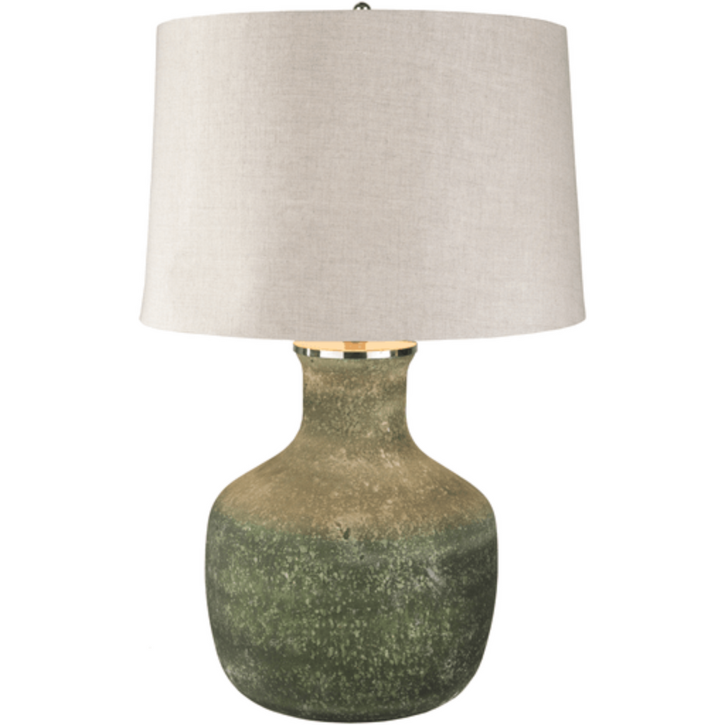 Green Salt-Glazed Lamp - Nest Interior Design