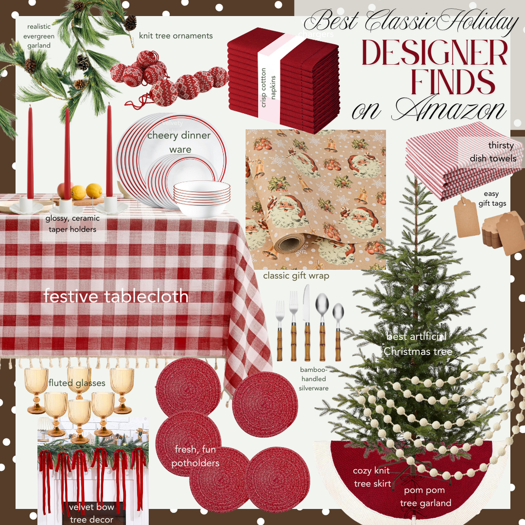 A Cheery, Classic Holiday Home: Our Favorite Designer Finds on Amazon