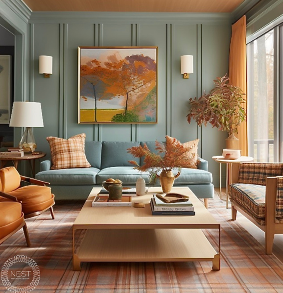 Robin’s Egg Blue Family Room: Easy, Colorful Living