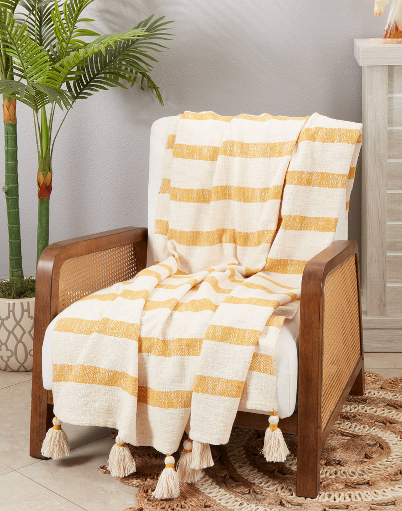 Stripe Tassel Throw - Nested Designs