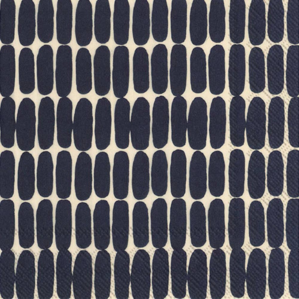 Alku Linen Black Paper Cocktail Napkins - Nested