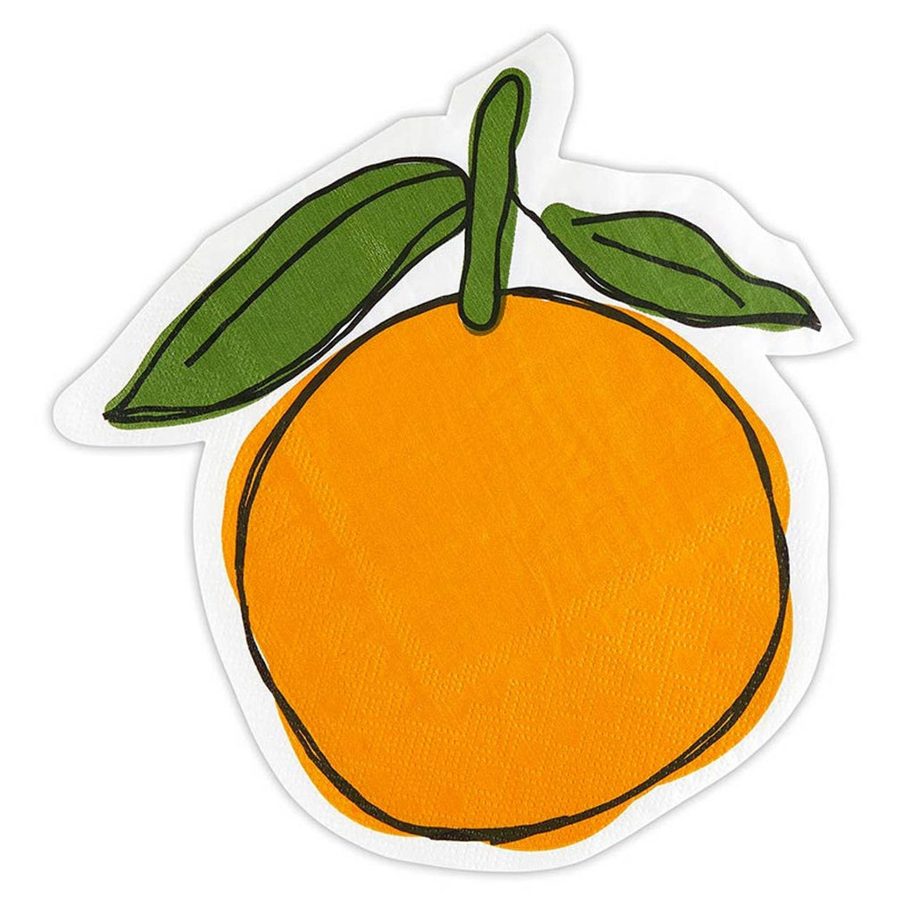 Orange Cocktail Napkins - Nested