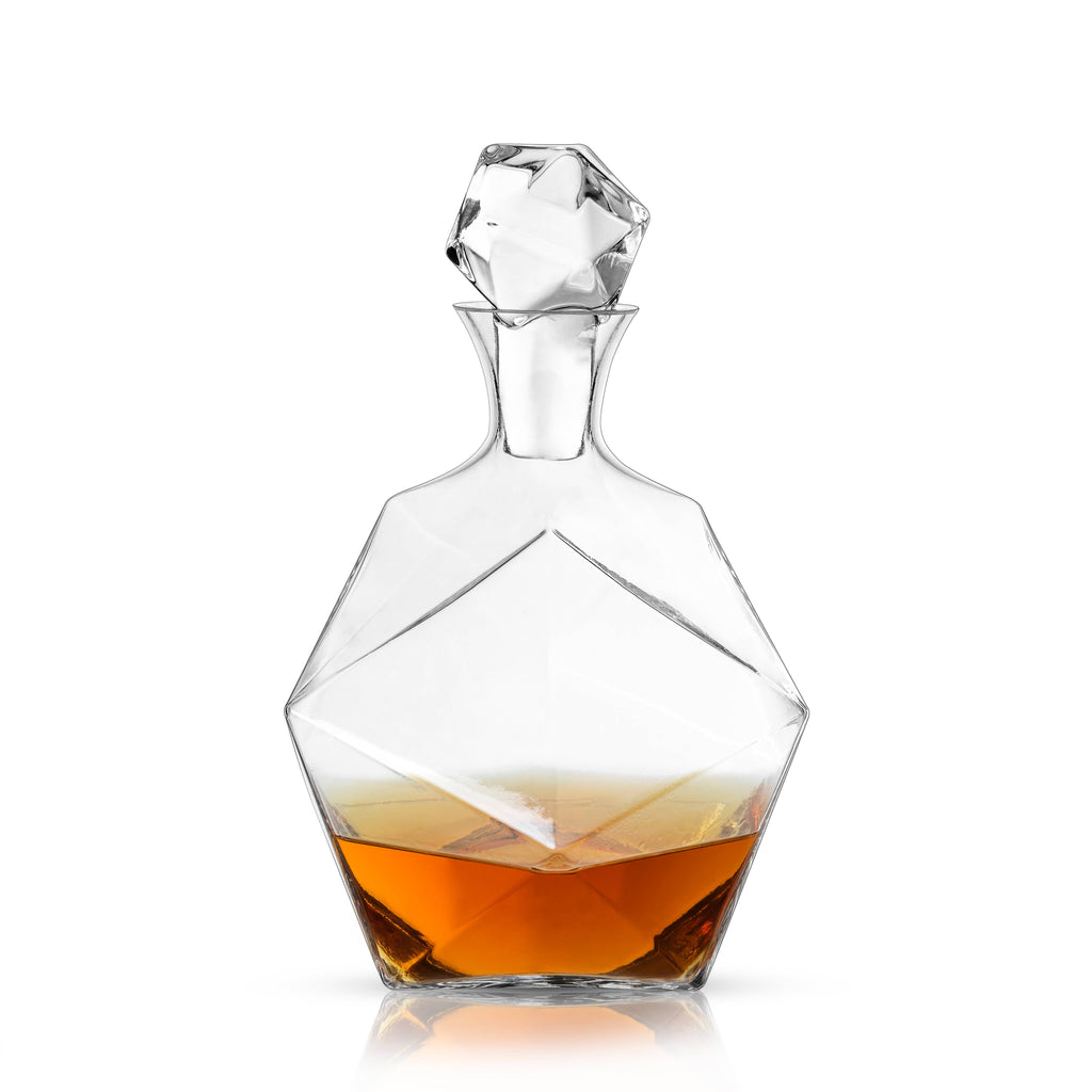 Faceted Crystal Liquor Decanter - Nested