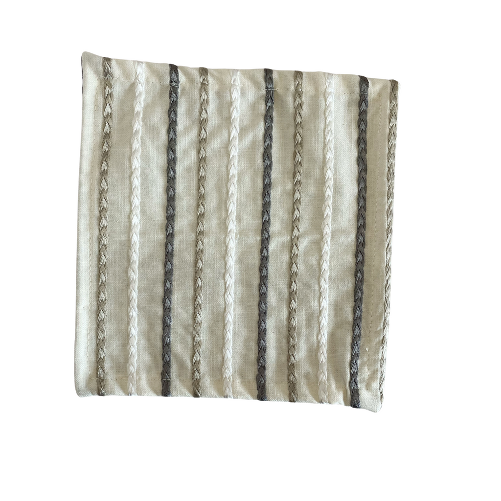Cocktail Napkins in Braided Neutral, Set of Four - NESTED