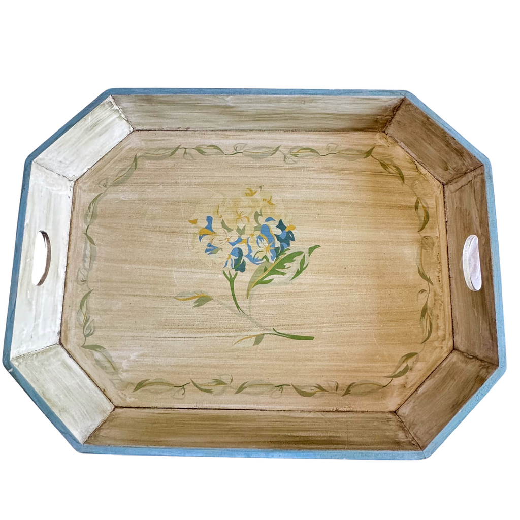 Floral Painted Tray - NESTED