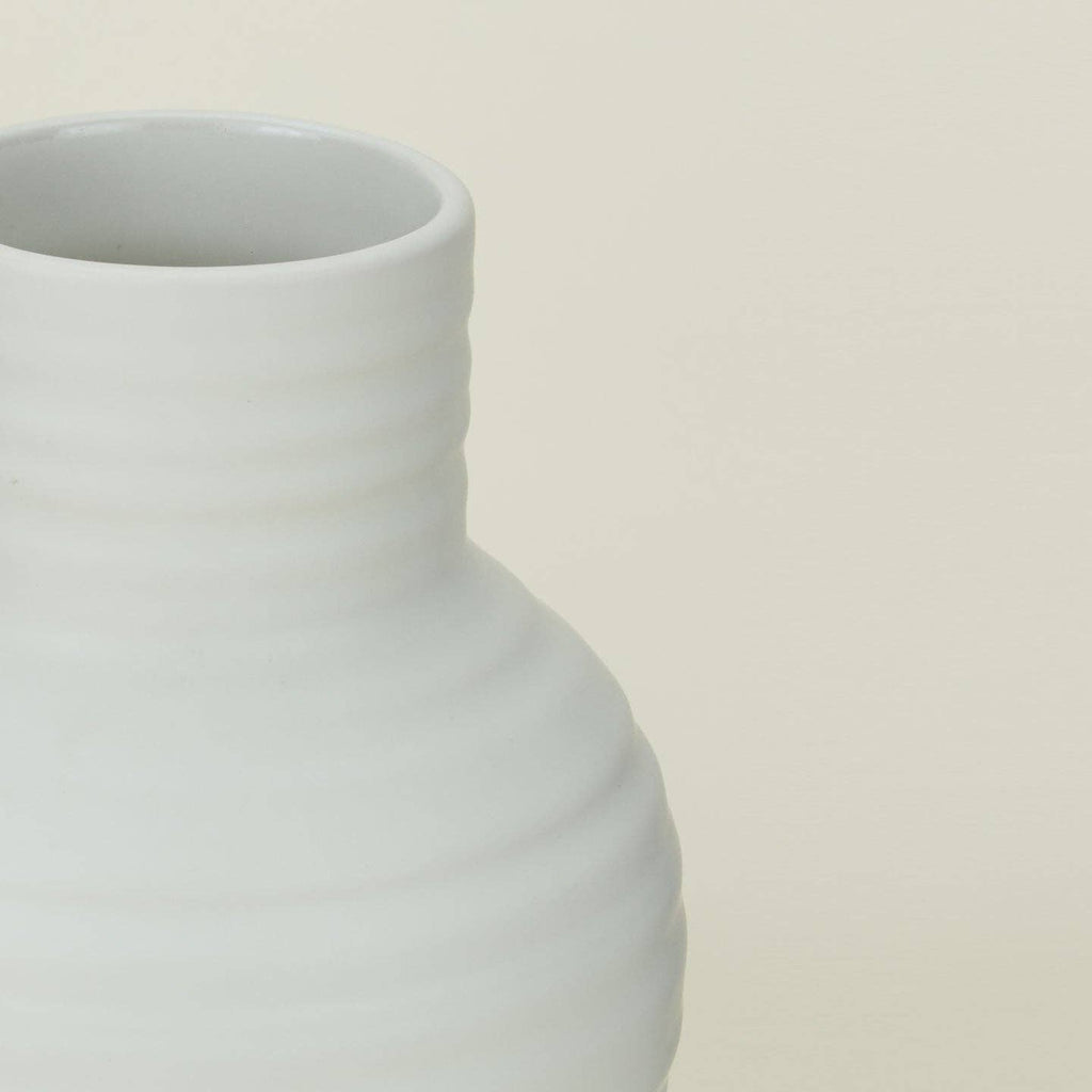 Essential Ceramic Vase in White - Nested