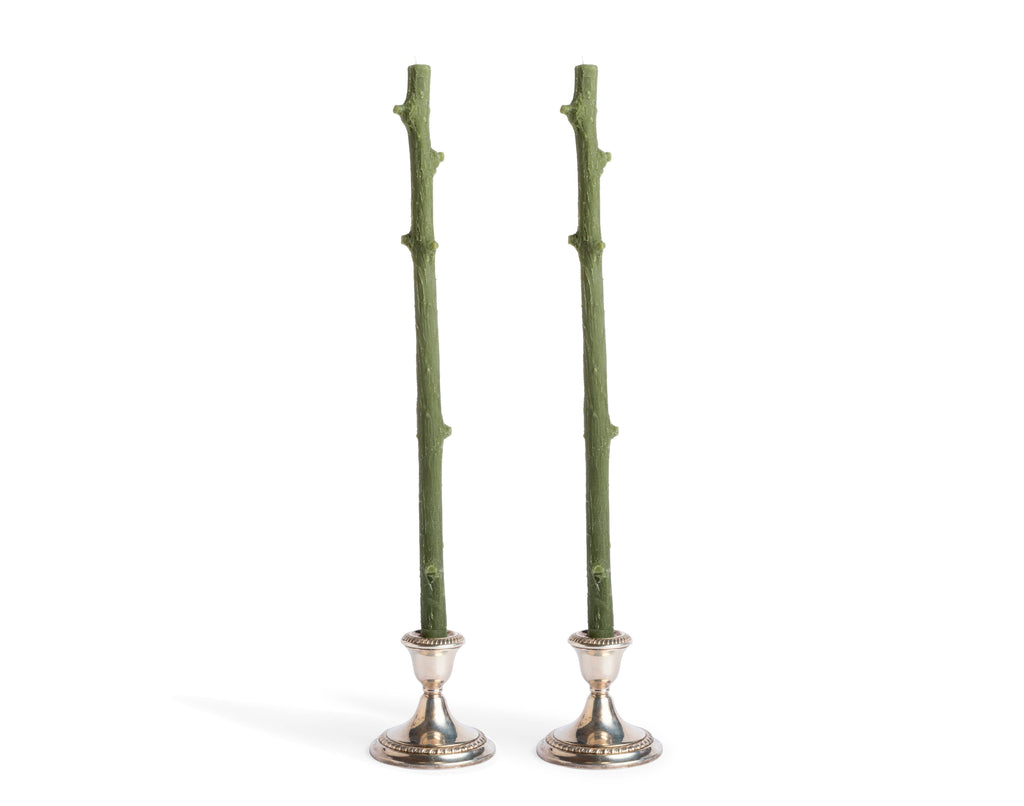 Stick Candles Hemlock / Pair Forest Green - Nested