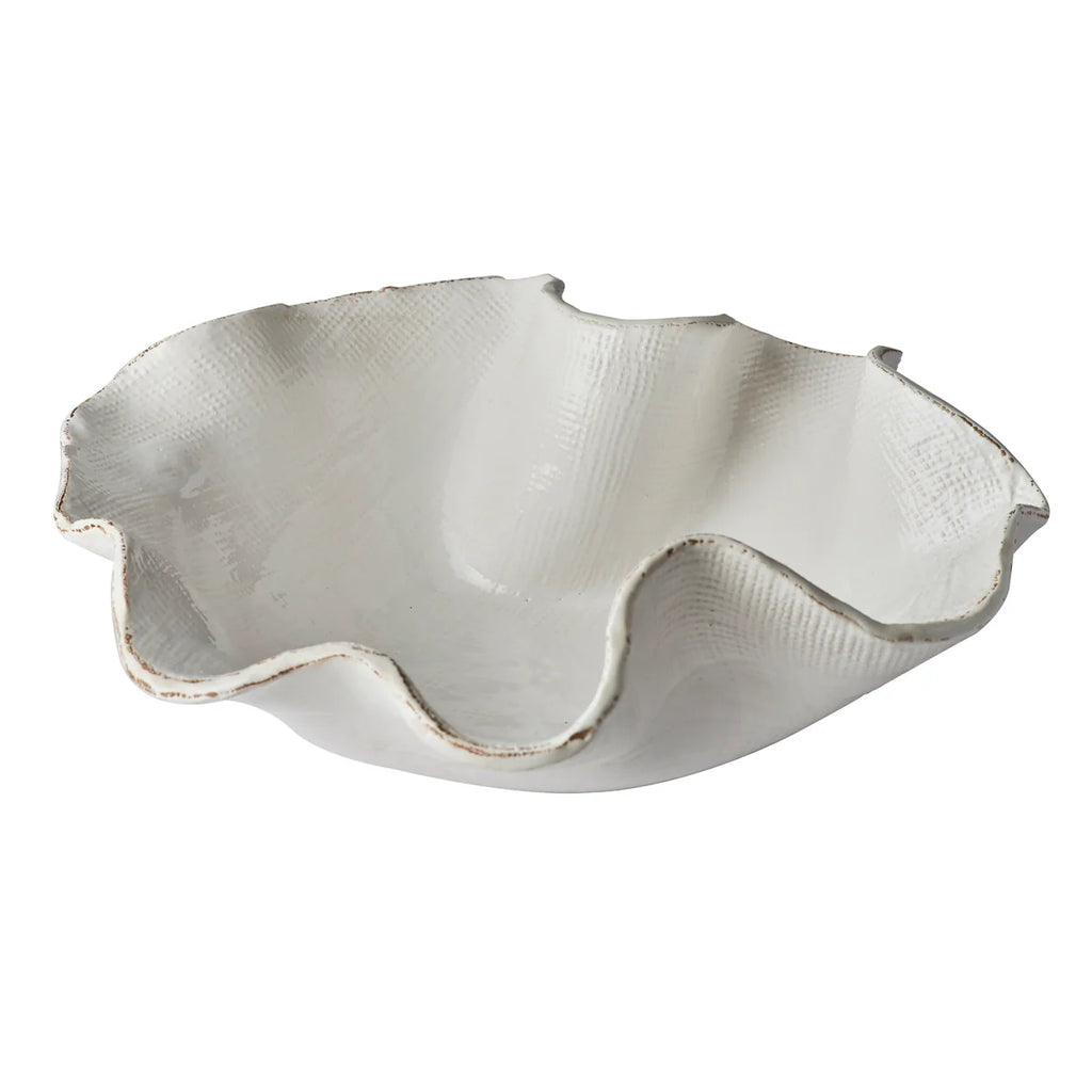 Atelier Free Form Large Textured Bowl in White - Nested Designs