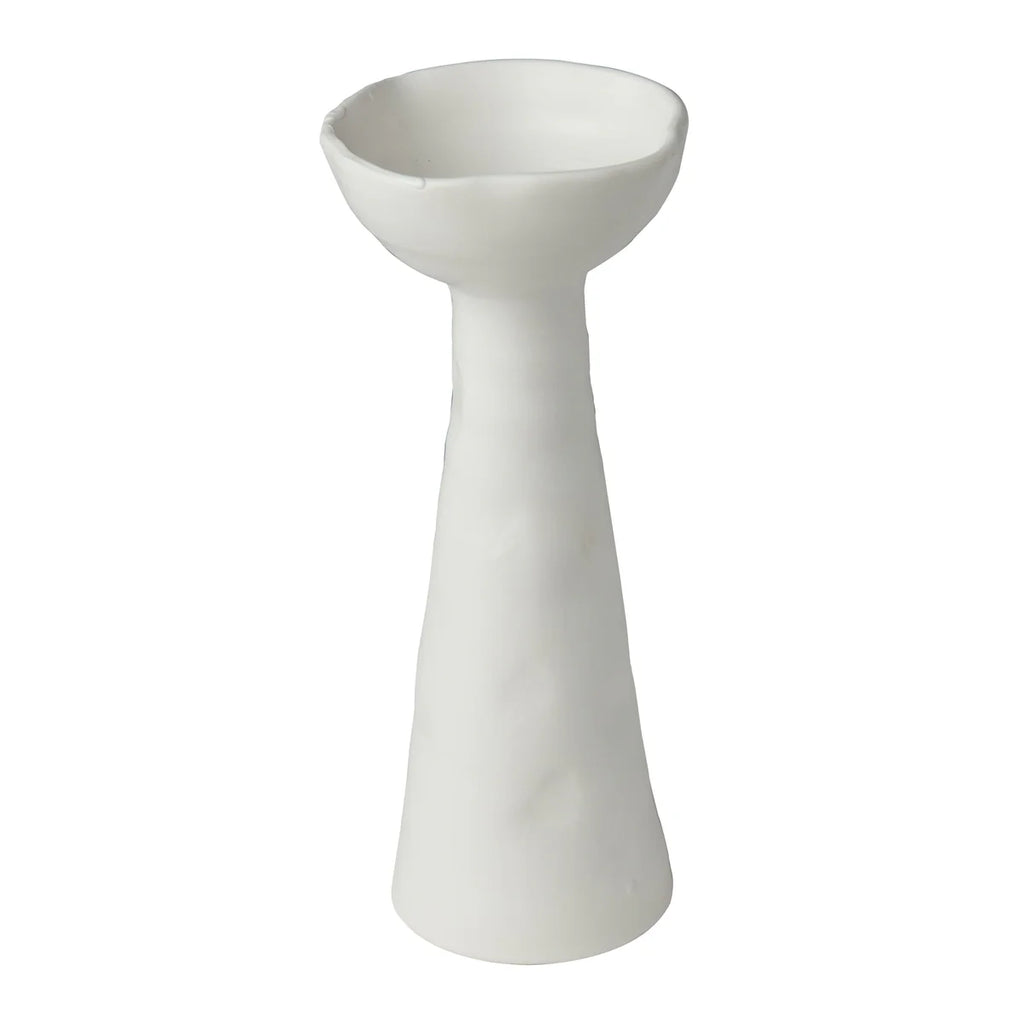 Matte White Laguna Candlestick Holder - Nested