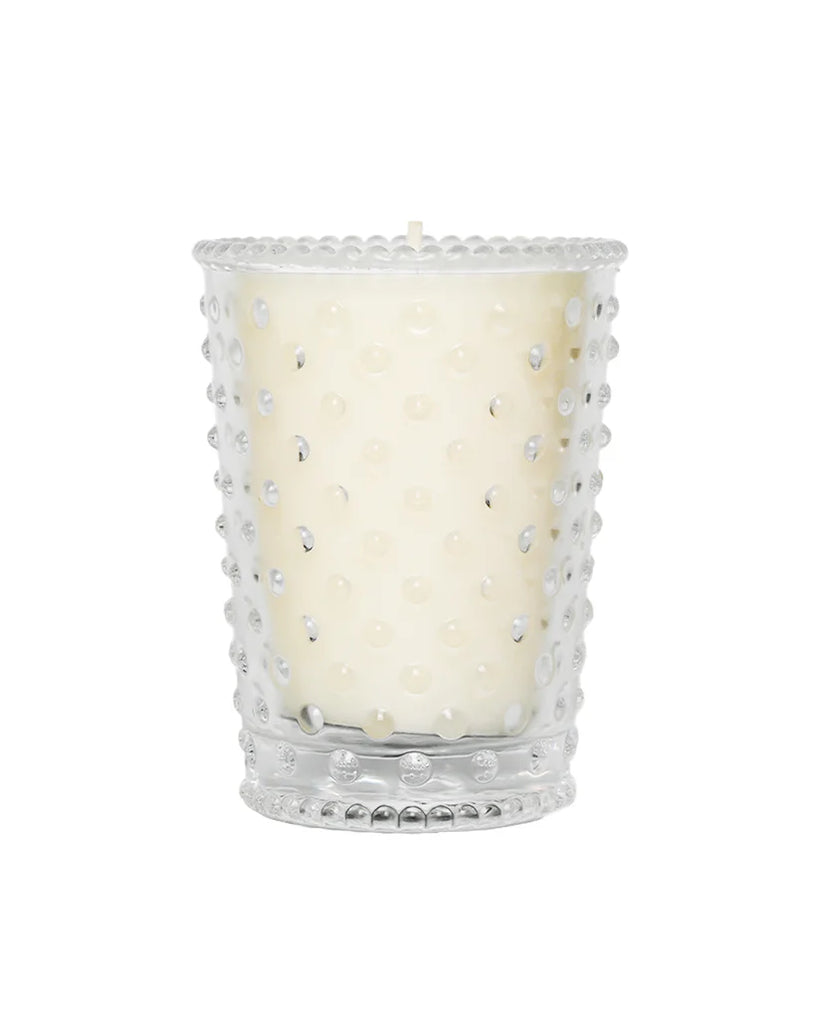 Scotch Pine Votive Hobnail Glass Candle - Nested Designs