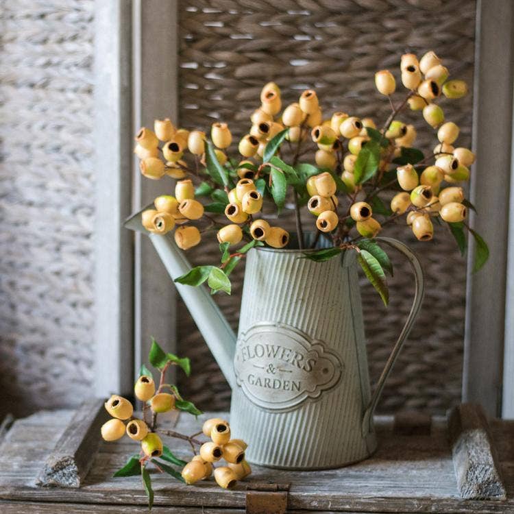 Artificial Loquat Fruit Stem in Yellow - Nested