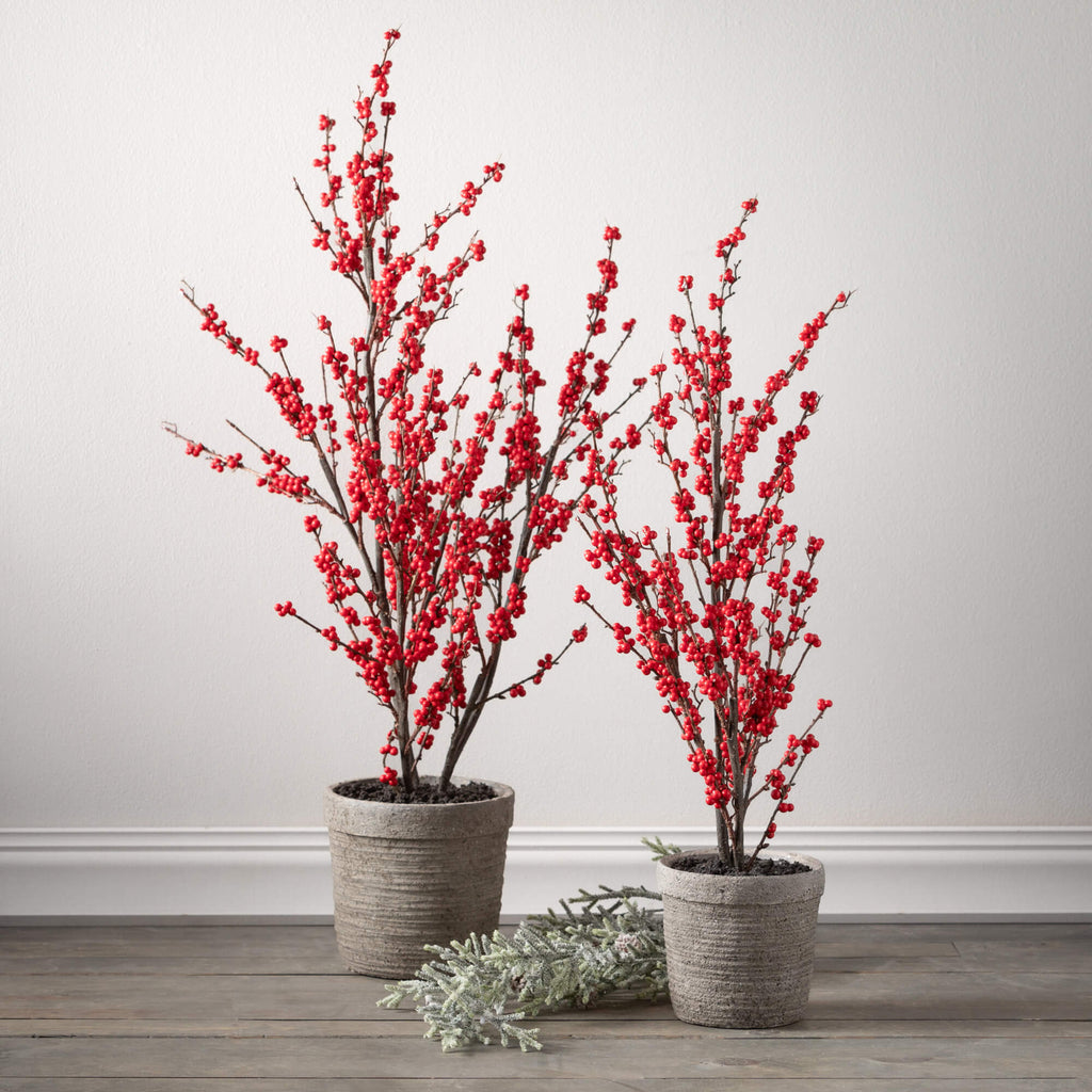 Potted Red Berry Tree Small - Nested Designs