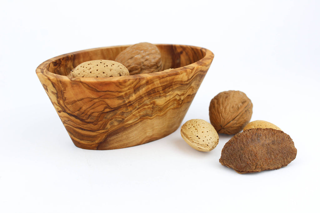 Olive Wood Oval Deep Dish - Nested Designs