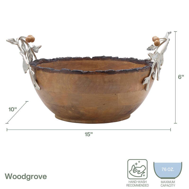 Fitz and Floyd Woodgrove Serving Bowl - Nested Designs
