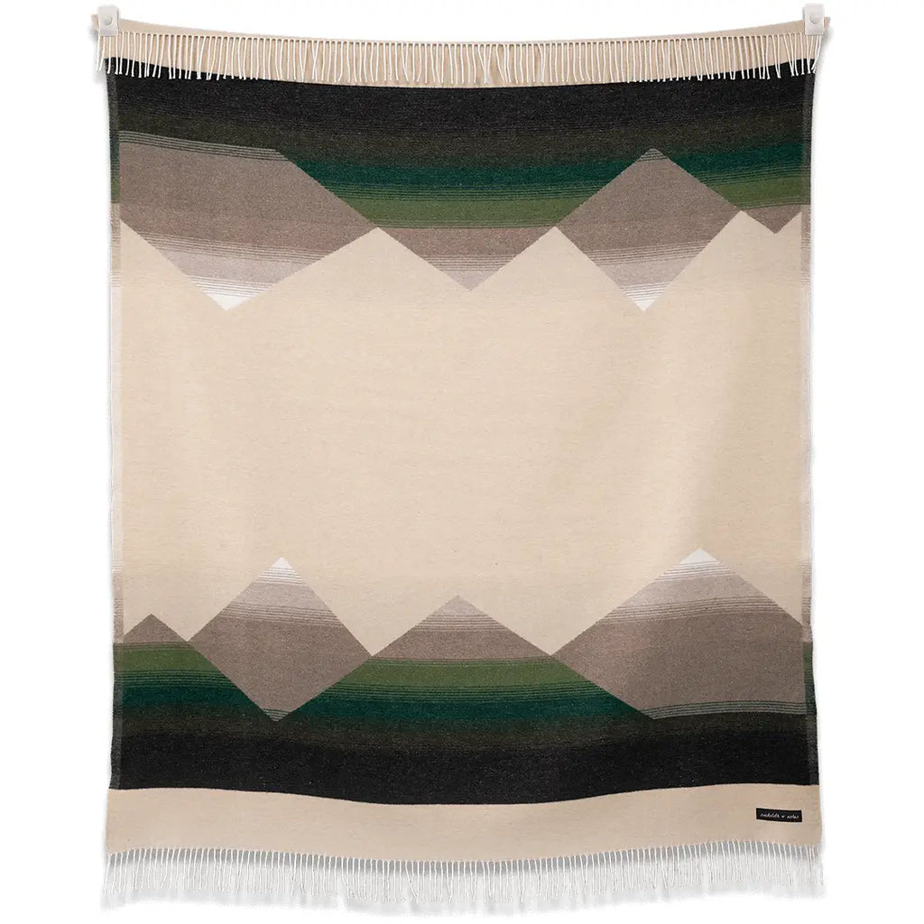 Wool Mountain Timber Throw Blanket - Nested