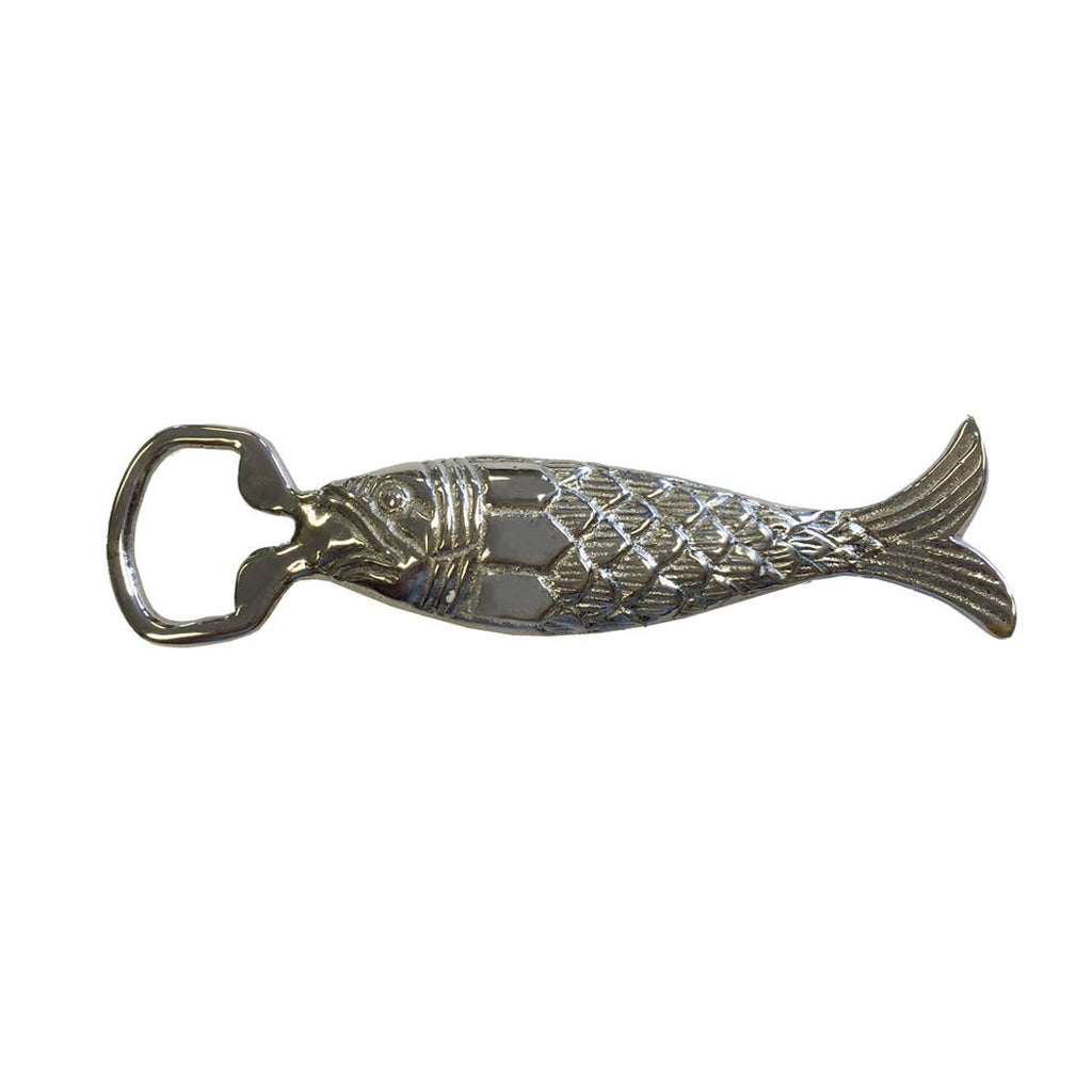 Nickel-Plated Brass Fish Bottle Opener - Nested