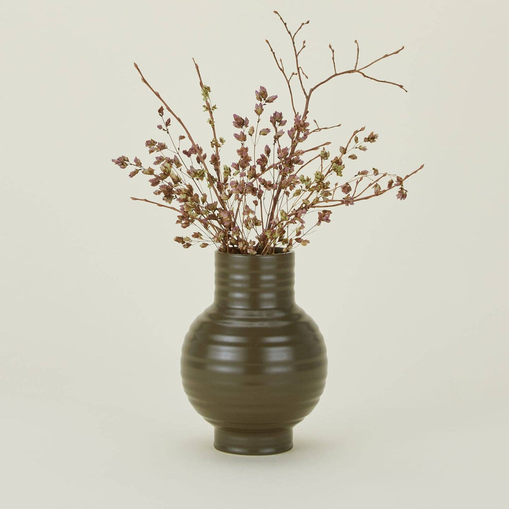 Essential Ceramic Vase in Olive - Nested