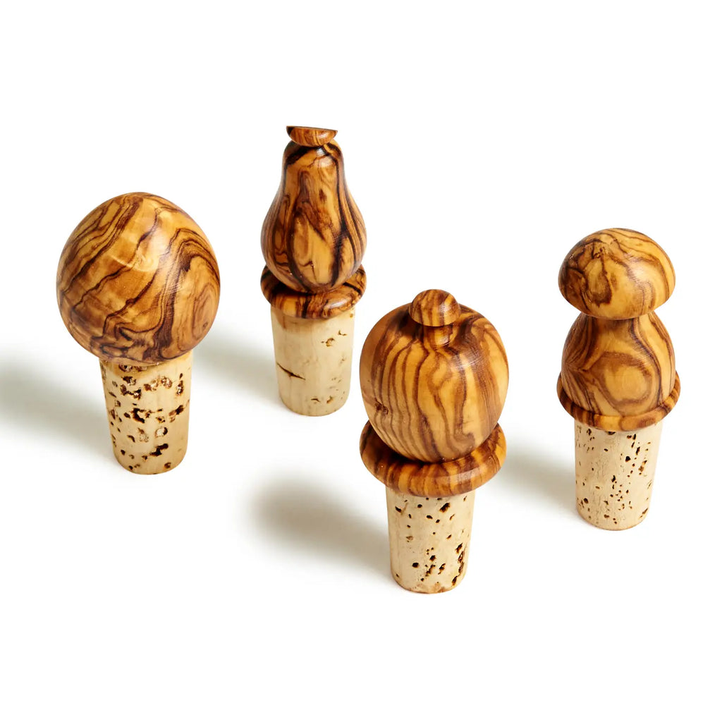 Olive Wood Bottle Stopper - Nested