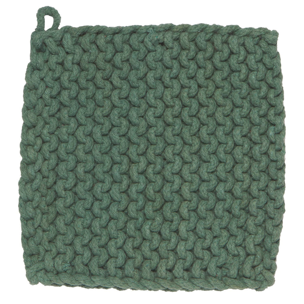 Jade Green Knit Potholder - Nested Designs