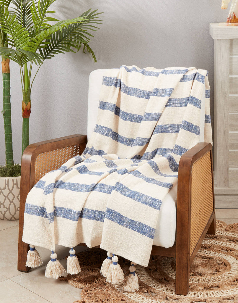 Stripe Tassel Throw - Nested Designs