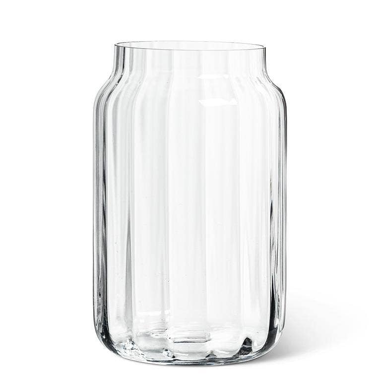 Large Wide Optic Jar Vase - Nested