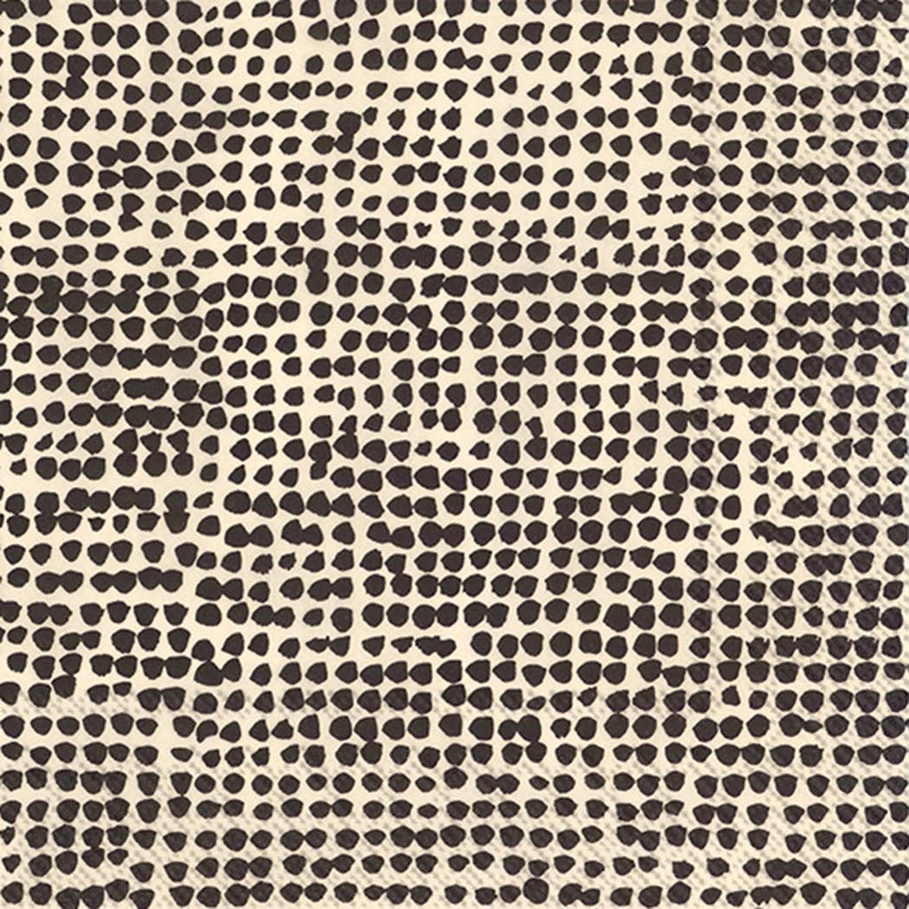 Orkanen linen Black Paper Cocktail Napkins - Nested
