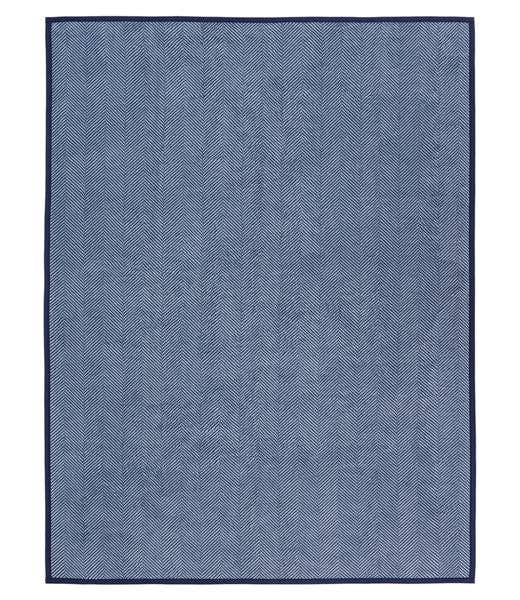 Harborview Herringbone Navy Blanket - Nested Designs