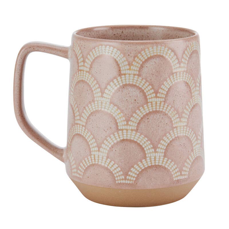 Scalloped Blush Mug - Nested