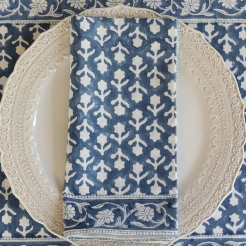Charlotte Indigo Napkins, Set of 4
