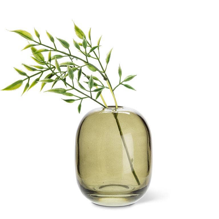 Moss Green Barrel Bud Vase - Nested