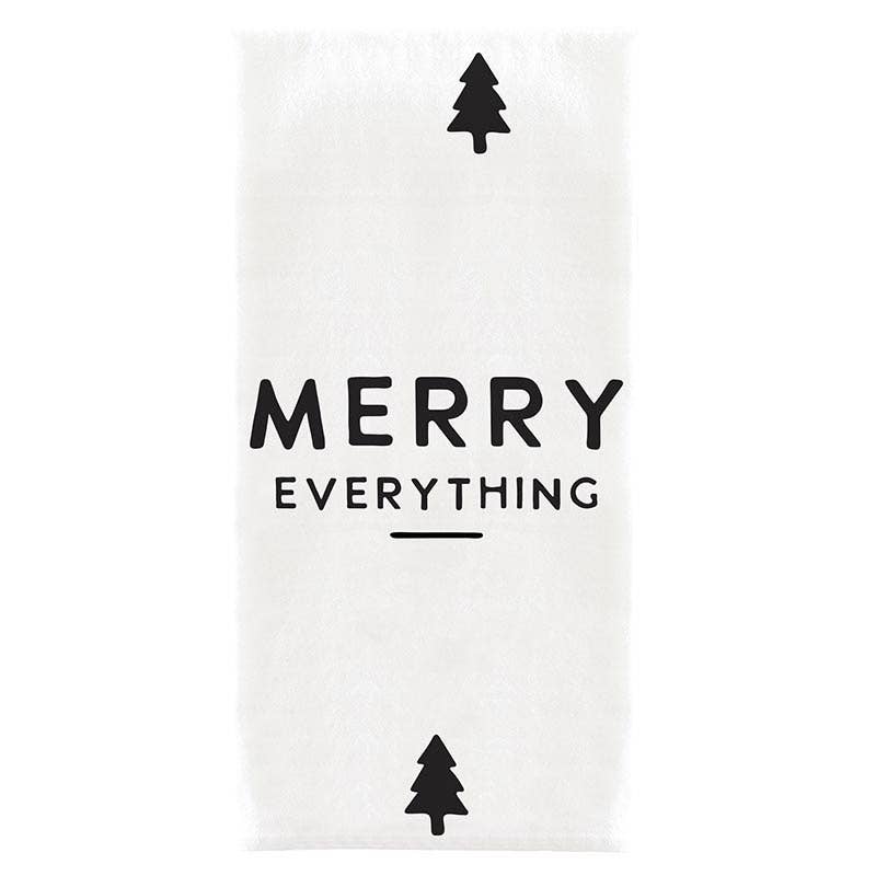 Merry Everything Holiday Tea Towel - Nested