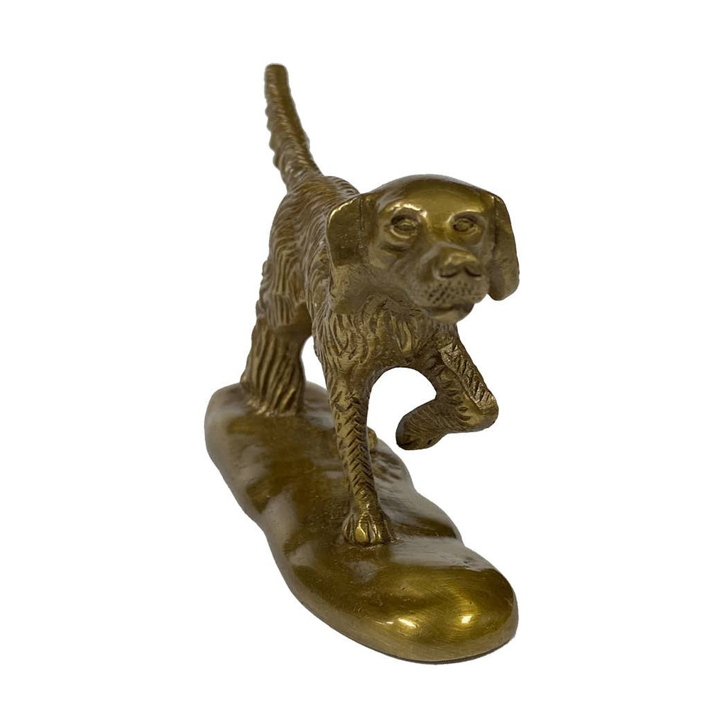  Solid Brass Dog Paperweight - Nested