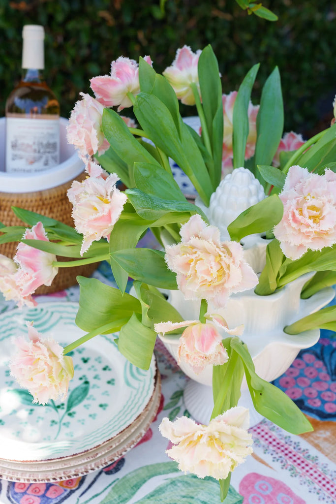 White Artichoke Tulipiere - Nested