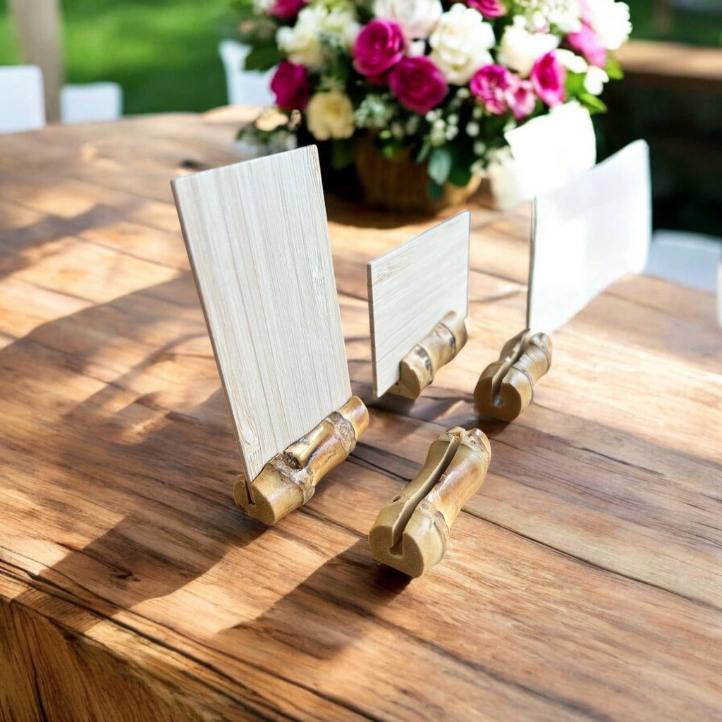 Bamboo Wedding Place Card Holder - Nested Designs