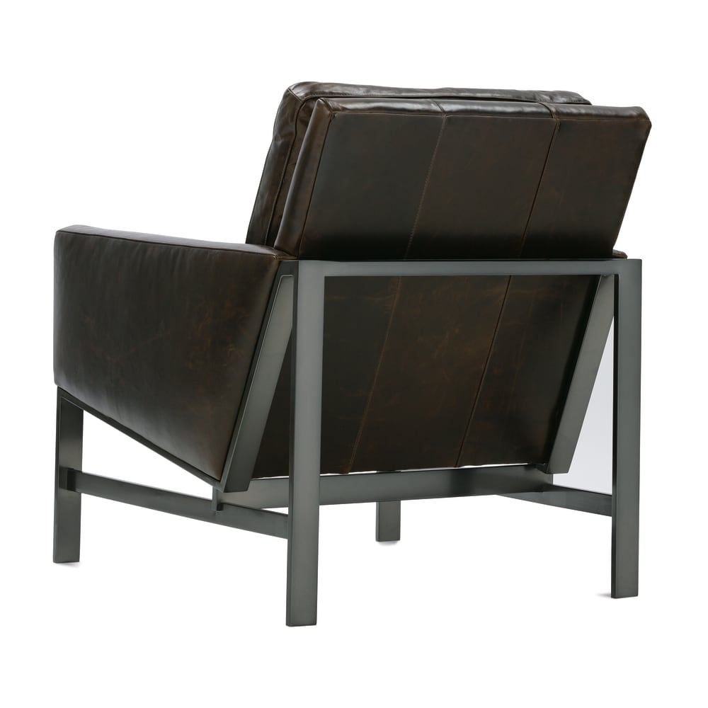 Atticus Leather Accent Chair - Nested Designs