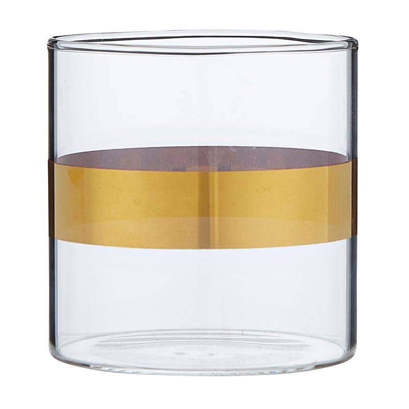 Glass with Gold Band - Nested